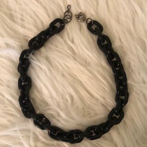 Black Acrylic Link Necklace